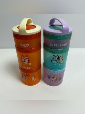 Whiskware Bluey Stackable snack containers pack of 2